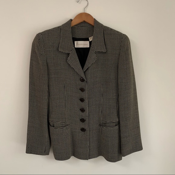 Vintage Dana Buchman Houndstooth Blazer - Picture 3 of 9